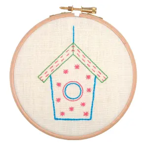 BIRD HOUSE - Embroidery Kit with Hoop: Bird House - Anchor