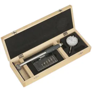 50mm Dial Bore Gauge - 35mm to 50mm Range - Probe Body - Wooden Storage Case