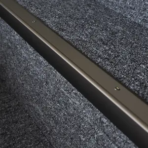 Anodised aluminium anti non slip stair edge nosing trim 900mm x 35mm x 35mm A41 champange