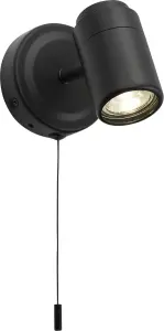 Luminosa GU10 Single Spotlight - Matt Black 230V IP44 20W