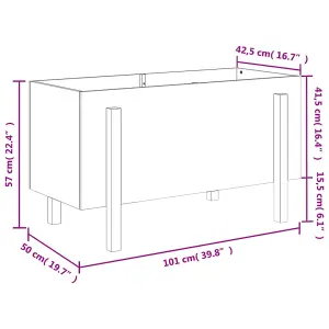 Berkfield Garden Raised Bed Honey Brown 101x50x57 cm Solid Wood Pine