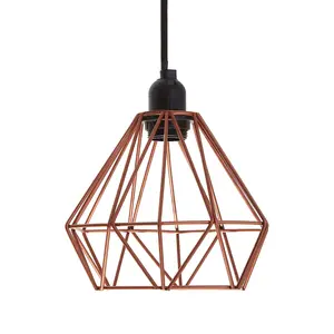 Interiors by Premier Bartol Copper Metal Wire Pendant Light