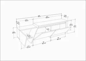 Decorotika Zonas TV Stand TV Unit for TVs up to 55 inch