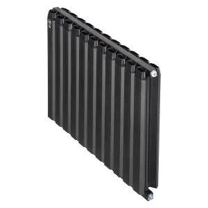 Aluminum Radiator Compatible with Heat pump. Energy Efficient. Model "Onyx" Black. 800 .500mm