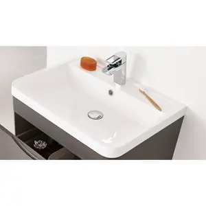 800mm Single Bathroom Vanity with Integrated Polyglomerate Basin