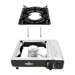 Milestone Camping Stainless Steel Gas Powered Camping Stove