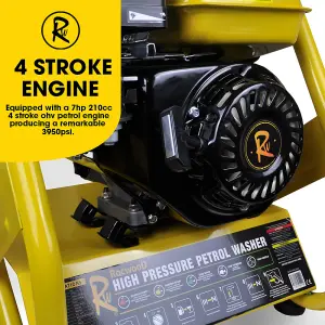 RocwooD Petrol Pressure Washer 3950PSI Electric Start