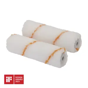 GoodHome Medium Pile Woven polyester Roller sleeve, Pack of 2, (L)100mm (D)15mm