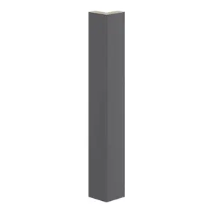 GoodHome Stevia Gloss anthracite Standard Corner post, (W)48mm (L)340mm, Pack of 2