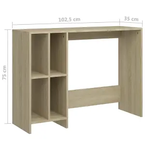 Berkfield Notebook Desk Sonoma Oak 102.5x35x75 cm Engineered Wood