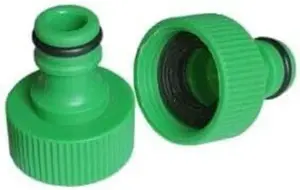 Green Male Connector Hose Tap Adapter 3/4 Inch For Garden & Greenhouses