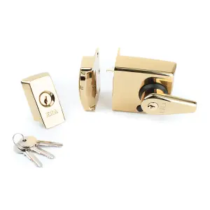 Dart Traditional Front Door Furniture & Lock Kit - Polished Brass