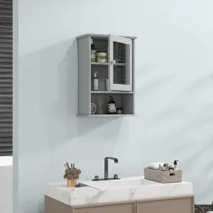 Costway Bathroom Wall Cabinet Single Door Medicine Storage Cabinet with Adjustable Shelf