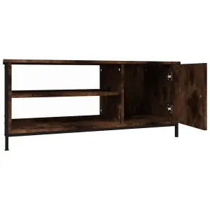 Berkfield TV Cabinet Smoked Oak 100x40x45 cm Engineered Wood