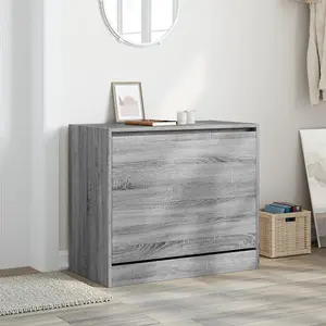 Shoe Cabinet Grey Sonoma 80x42x69 cm Engineered Wood