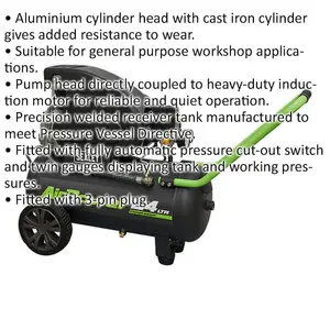 High-Performance Direct Drive Air Compressor with 24L Tank and 2hp Motor