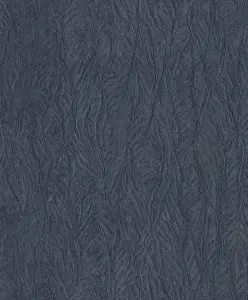 Galerie Utopia Blue Leaf Emboss Sheen Finish Wallpaper Roll