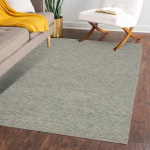 Savannah Grey Knotted Small Rug, (L)150cm x (W)80cm