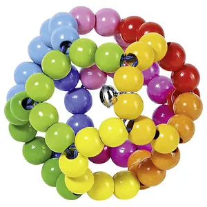 Goki Touch Ring Elastic Rainbow Beaded Ball Colourful Childrens Kids Sensory Toy