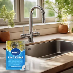 envii FOG Klear - Natural Drain Odour Remover & Unblocker Breaks Down Grease & Fats in Kitchen Drains & Septic Tanks