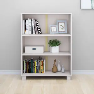 Berkfield Book Cabinet White 85x35x112 cm Solid Wood Pine