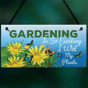 Funny Hanging Garden Sign For Summerhouse Shed Family Gift New Home Gift