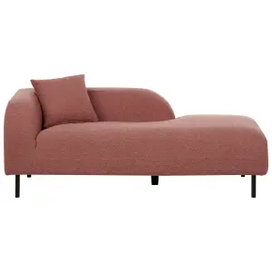 Left Hand Boucle Chaise Lounge Pink LE CRAU