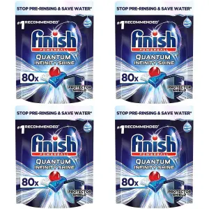 320 x Finish Quantum Infinity Shine Dishwasher Clean Shield Protector Tablets