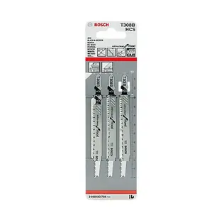 BOSCH Genuine T308B Extra-Clean for Wood Jigsaw Blades (3/Pack) (To Fit: Bosch PST, GST, EasySaw & UniversalSaw Jigsaw Models)