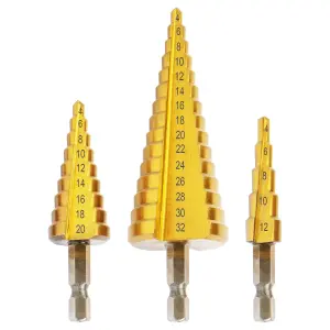 BLOSTM Steel Step Drill Bits - 3PCS