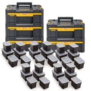 5x Dewalt DWST1-70705 TStak III Deep Draw Stackable Tool Storage Box Organisers