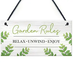 Garden Sign Plaque Hanging Outdoor Sign For Summerhouse Shed Decking Home Gift