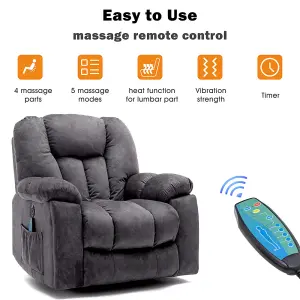 Power Massage Lift Recliner Chair with Heat & Vibration for Elderly, Heavy Duty and Safety Motion Reclining Mechanism