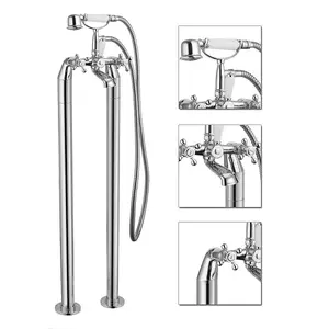 Trafford Traditional Freestanding Bath Shower Mixer Complete With Handset Chrome