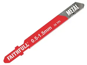 Faithfull  Metal Cutting Jigsaw Blades Pack of 5 T118G FAIJBT118G