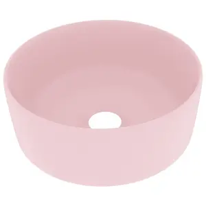 Belfry Bathroom Katha 400mm L x 400mm W Ceramic Circular Sink Pink