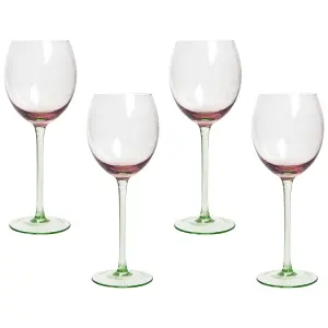 Set of 4 Wine Glasses DIOPSIDE Pink