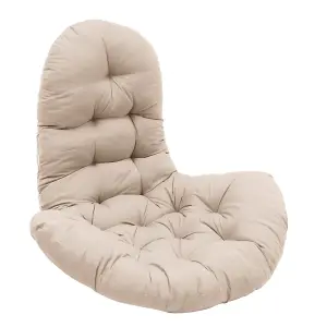 Outdoor Camel Garden Hanging Egg Chair Thick Cushion Swing Chair Pad