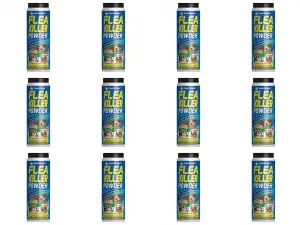 PestShield Flea Killer Powder Crawling Insect Killer Indoor & Outdoor 200g (Pack of 12)