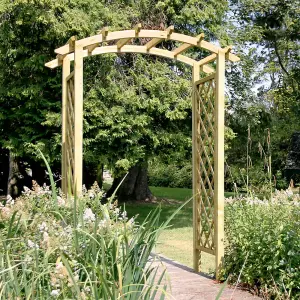 Zest Daria Trellis Wooden Garden Arch Pergola Plant Support FSC Wood