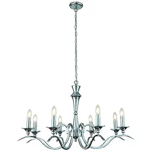 Luminosa Kora 8 Light Chandelier Chrome Finish, E14