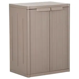 Berkfield Garden Storage Cabinet Brown 65x45x88 cm PP Rattan