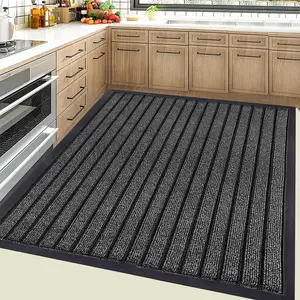 Non-Slip Indoor Outdoor Door Mat Grey / Rectangle 46 x 60 cm