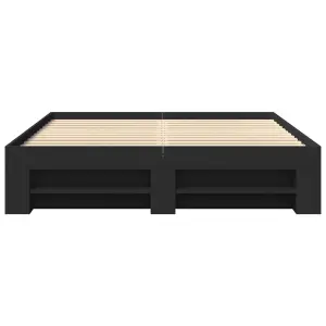 Berkfield Bed Frame without Mattress Black 150x200 cm King Size Engineered Wood