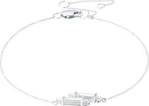 Goldsmiths 9Ct White Gold Mixed Cubic Zirconia Bracelet - Goldsmiths Bracelets