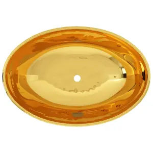 Berkfield Wash Basin 40x33x13.5 cm Ceramic Gold