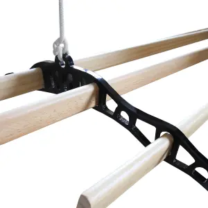 Clothing Airer Ceiling Pulleys- Black- 1.8m