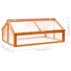 Berkfield Greenhouse Brown 114x80x50 cm Firwood