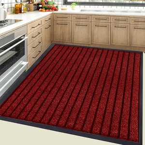 Non-Slip Indoor Outdoor Door Mat Red / Rectangle 120 x 150 cm