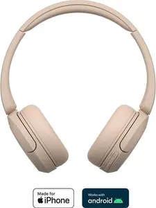 SONY WH-CH520C Wireless Bluetooth Headphones - Beige